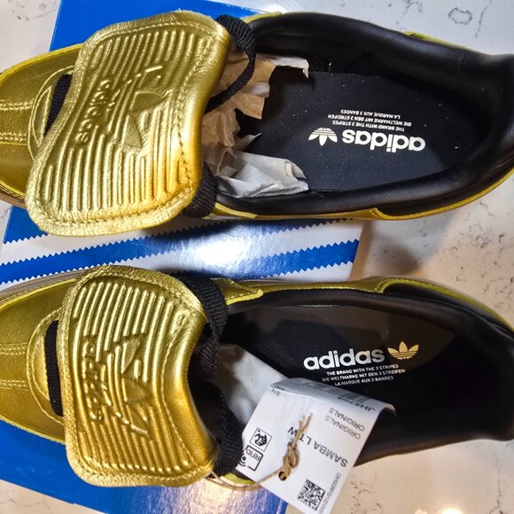[JH5708] Womens Adidas Samba LT Long Tongue 'Gold Metallic Black Gum' SIZE 7 NEW - Picture 8 of 16